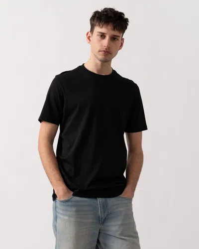 Lyle & Scott Tonal Eagle Superfine Cotton Mens T-shirt In Black