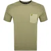 Lyle & Scott Lyle And Scott Tonal Pocket T Shirt Green In Green