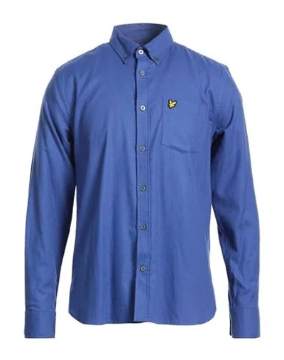 Lyle & Scott Vintage Man Shirt Blue Size Xxl Cotton