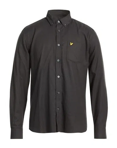 Lyle & Scott Vintage Man Shirt Charcoal Size Xl Cotton In Gray