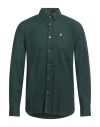 Lyle & Scott Vintage Man Shirt Dark Green Size M Cotton