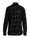 Lyle & Scott Vintage Man Shirt Dark Green Size M Cotton In Green