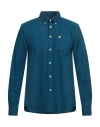 Lyle & Scott Vintage Man Shirt Deep Teal Size M Cotton
