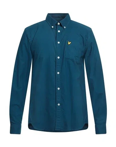 Lyle & Scott Vintage Man Shirt Deep Teal Size M Cotton
