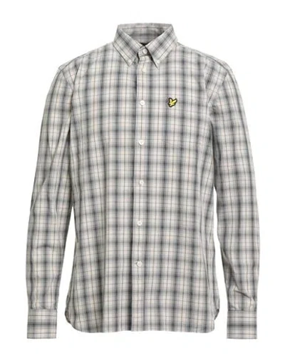 Lyle & Scott Vintage Man Shirt Grey Size M Cotton