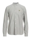 Lyle & Scott Vintage Man Shirt Light Grey Size M Organic Cotton In Gray