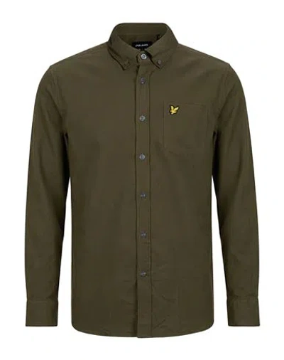 Lyle & Scott Vintage Man Shirt Military Green Size M Cotton