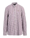 Lyle & Scott Vintage Man Shirt Plum Size S Cotton, Elastane In Purple