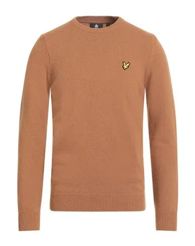 Lyle & Scott Vintage Man Sweater Tan Size S Wool, Polyamide