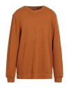Lyle & Scott Vintage Man Sweatshirt Camel Size Xxl Organic Cotton In Brown