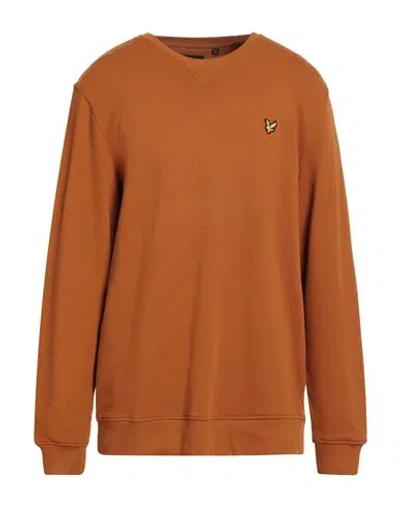 Lyle & Scott Vintage Man Sweatshirt Camel Size Xxl Organic Cotton In Brown
