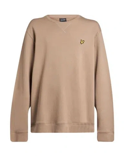 Lyle & Scott Vintage Man Sweatshirt Sand Size Xxl Organic Cotton In Neutral