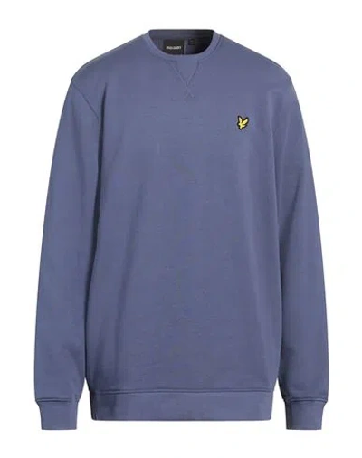 Lyle & Scott Vintage Man Sweatshirt Slate Blue Size Xl Organic Cotton