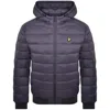 Lyle & Scott Lyle And Scott Wadded Puffer Jacket Greystone In Blue