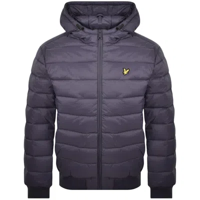 Lyle & Scott Lyle And Scott Wadded Puffer Jacket Greystone In Blue