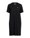 Lyle & Scott Woman Mini Dress Black Size 6 Modal, Polyester In Black