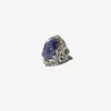Lyly Erlandsson Sterling Silver Winter Lapis Lazuli Ring In Silver