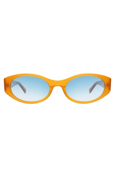 Lyndon Eyewear Exumas Sunglasses In Tangerine/blue