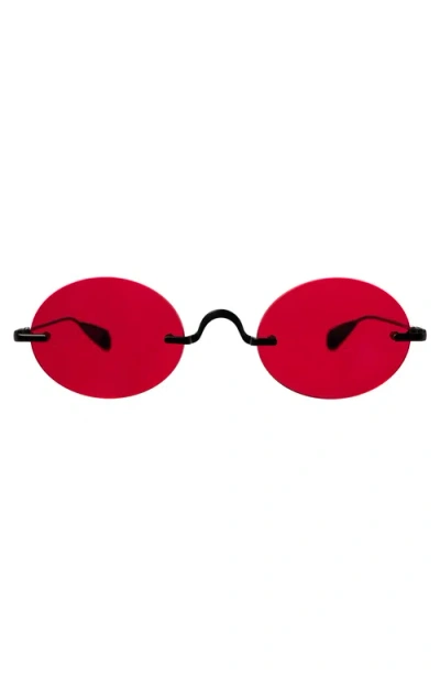 Lyndon Eyewear Havana Sunglasses In Matte Black/red