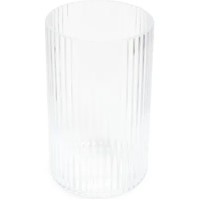 Lyngby Porcelaen 10-inch Fluted Vase In Clear