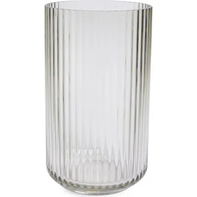 Lyngby Porcelaen 10-inch Fluted Vase In Smoke