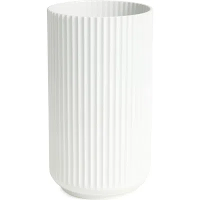 Lyngby Porcelaen 12-inch Fluted Vase In White