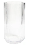 Lyngby Porcelaen 15-inch Fluted Vase In Clear