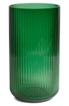 Lyngby Porcelaen 15-inch Fluted Vase In Green