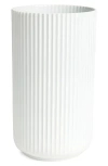 Lyngby Porcelaen 15-inch Fluted Vase In White