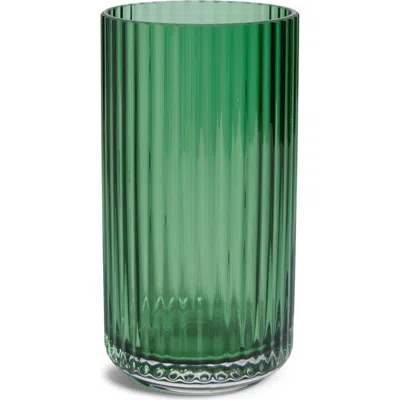 Lyngby Porcelaen 8-inch Fluted Vase In Green