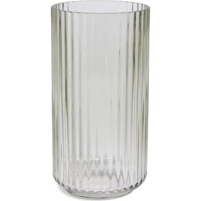 Lyngby Porcelaen 8-inch Fluted Vase In Smoke