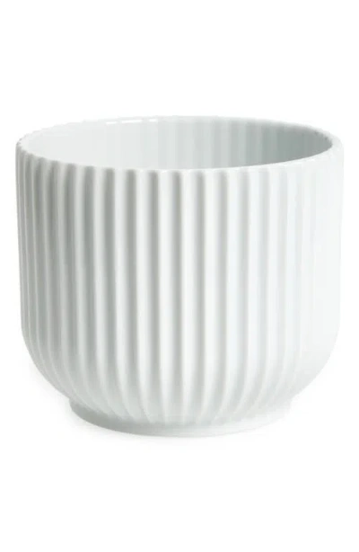 Lyngby Porcelaen Porcelain Flowerpot In White Medium