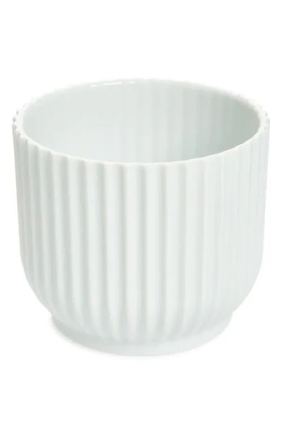 Lyngby Porcelaen Porcelain Flowerpot In White Small