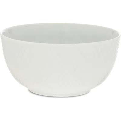 Lyngby Porcelaen Rhombe Bowl In White