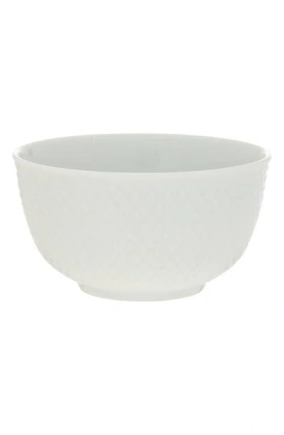 Lyngby Porcelaen Rhombe Color Bowl In White