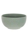Lyngby Porcelaen Rhombe Earth Medium Bowl In Green