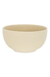 Lyngby Porcelaen Rhombe Earth Medium Bowl In Tan