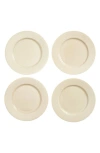 Lyngby Porcelaen Rhombe Earth Set Of 4 Dinner Plates In Gray