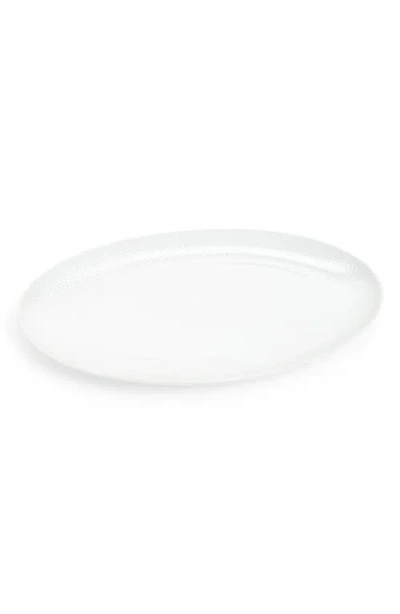 Lyngby Porcelaen Rhombe Serving Dish In White