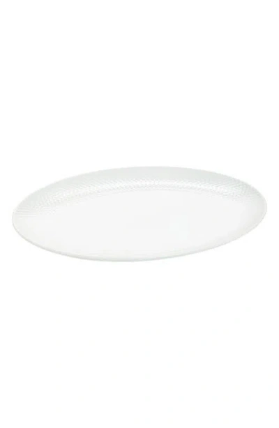 Lyngby Porcelaen Rhombe Serving Dish In White