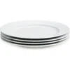 Lyngby Porcelaen Rhombe Set Of 4 Dinner Plates In White