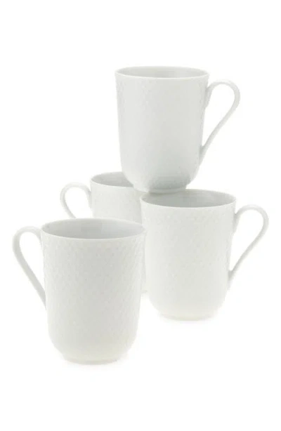 Lyngby Porcelaen Rhombe Set Of 4 Mugs