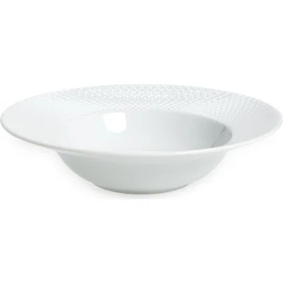 Lyngby Porcelaen Rhombe Soup Plate In White