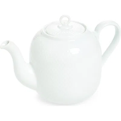 Lyngby Porcelaen Rhombe Teapot In White