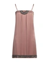 Lynn Adler Woman Mini Dress Light Brown Size M Silk In Sand