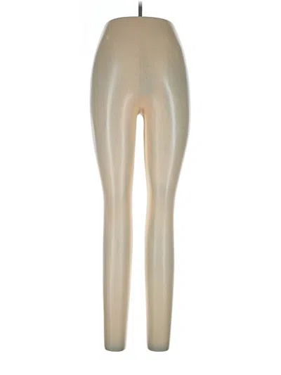 Pre-owned Lynn Ritchie Silver Active Pants In White