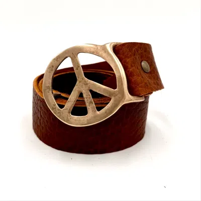 Lynn Tallerico Women's Brown Peace Belt- Whiskey In Medium/large