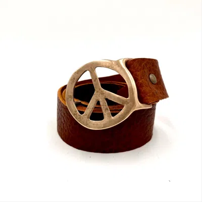 Lynn Tallerico Women's Brown Peace Belt In Whiskey - Small/medium
