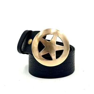 Lynn Tallerico Women's Circle Star Belt In Black M/l
