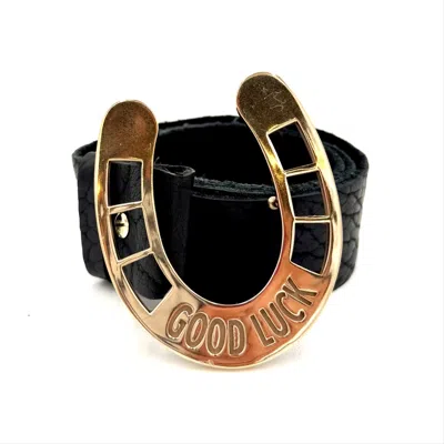Lynn Tallerico Women's Horseshoe Belt In Black S/m